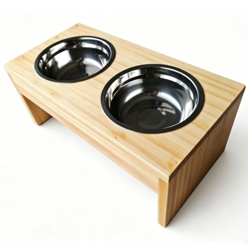 Wooden Elevated Dog Bowls for Large Dogs