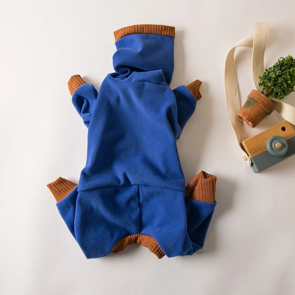 High Neck Fleece Jumpsuit for Large Dogs - view 8