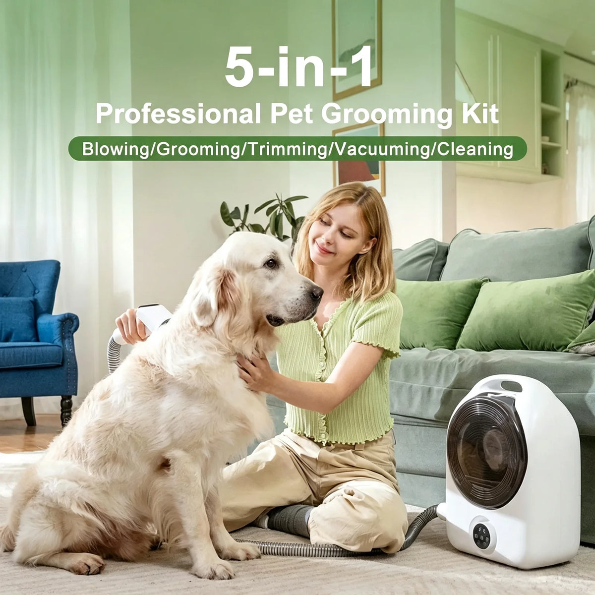 5-in-1 Pet Grooming Kit Professional Dog Hair Clipper