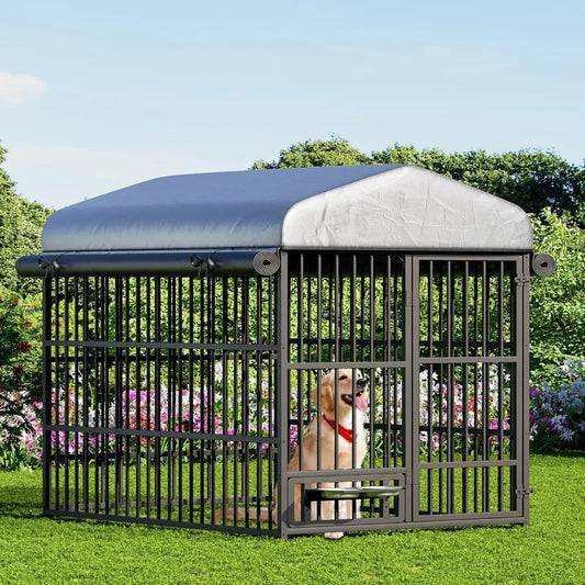 Outdoor Dog Kennel with Waterproof Roof - view 2