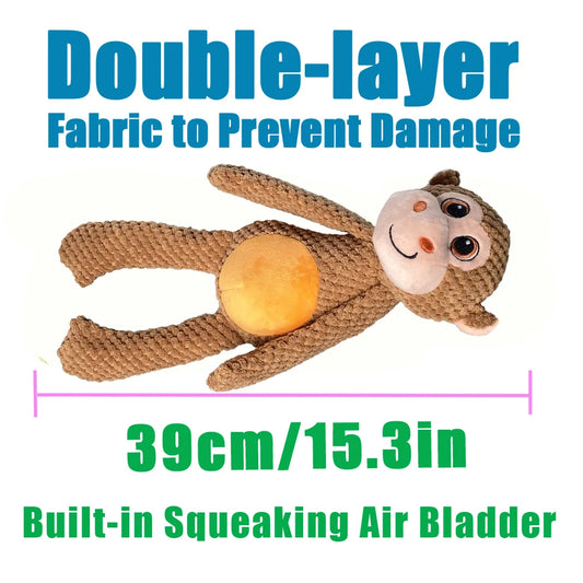 Long-Legged Monkey Squeaky Dog Toy - view 2