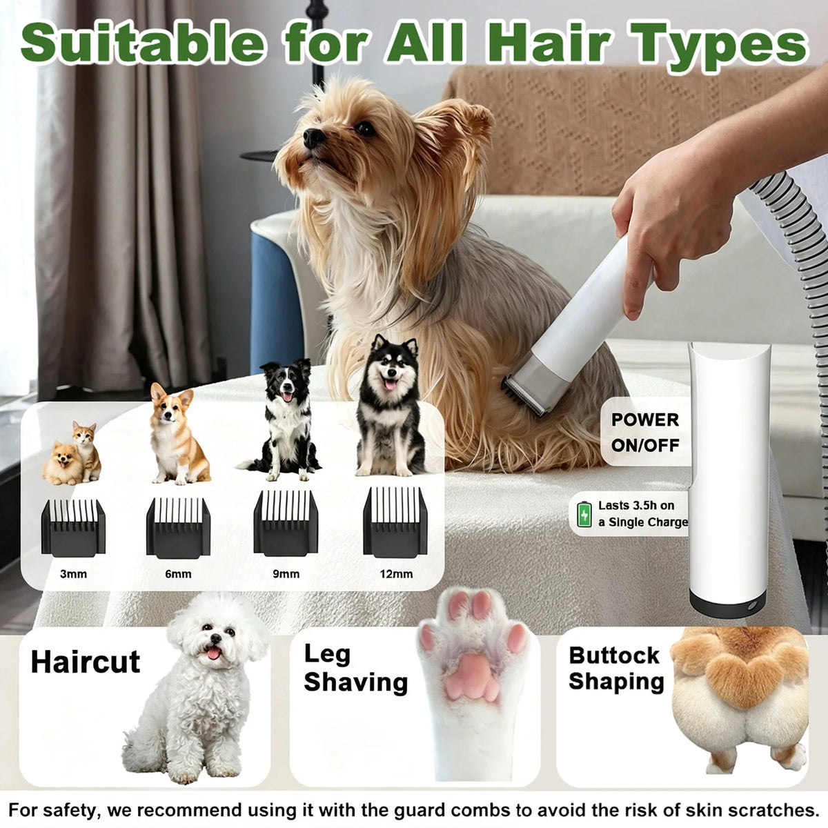 5-in-1 Pet Grooming Kit Professional Dog Hair Clipper
