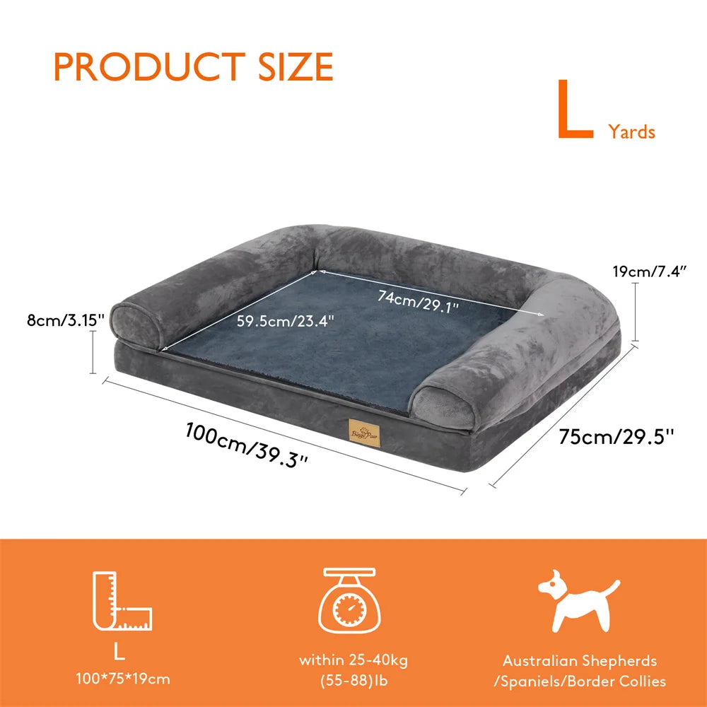 XXL Memory Foam Orthopedic Dog Bed Sofa - view 11