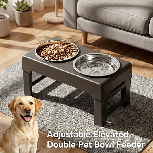 Raised Adjustable Height Dog Feeder - view 2