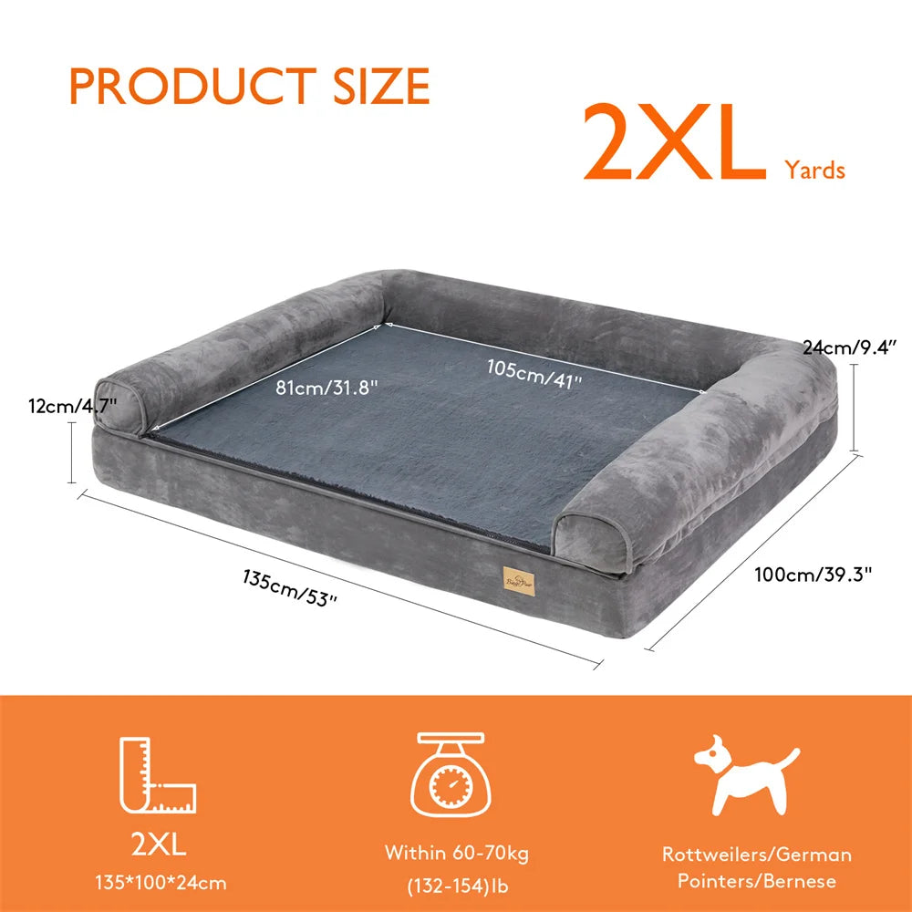 XXL Memory Foam Orthopedic Dog Bed Sofa - view 10