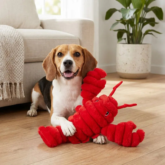 Red Lobster Plush Dog Toy - view 2