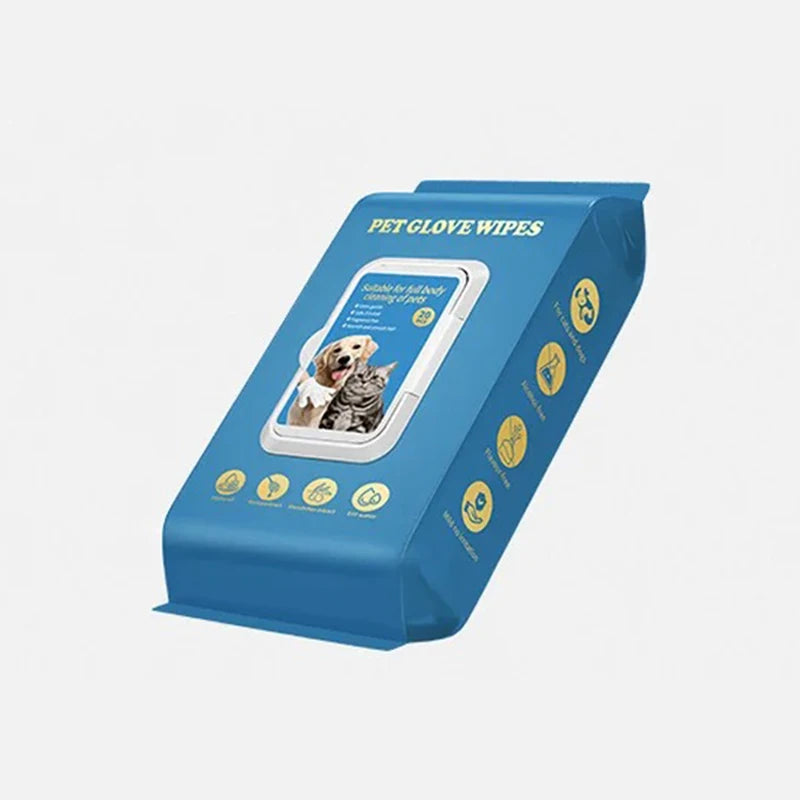 Pet No‑Rinse Glove Wipes for Dogs