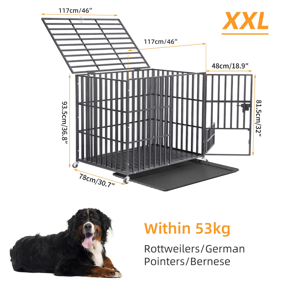 XXL Heavy Duty Dog Crate for Large Dogs - view 8