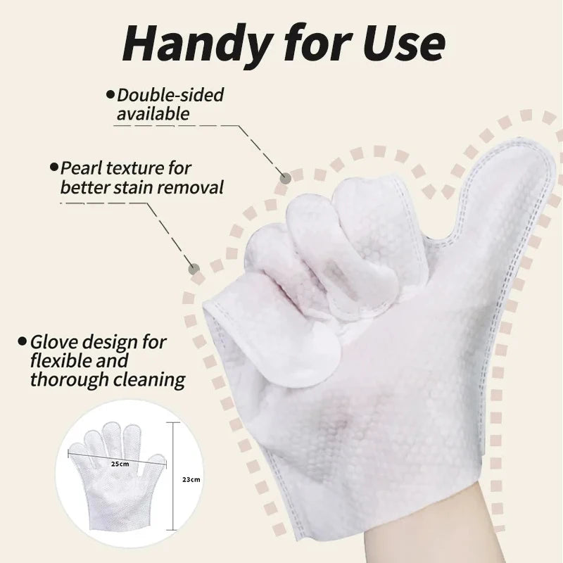 Pet No‑Rinse Glove Wipes for Dogs