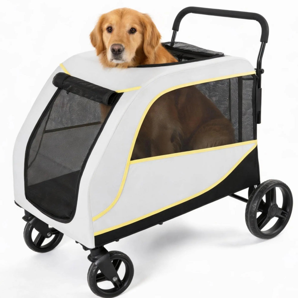 Large Dog Stroller – Heavy Duty, All-Terrain 4-Wheel Pet Wagon