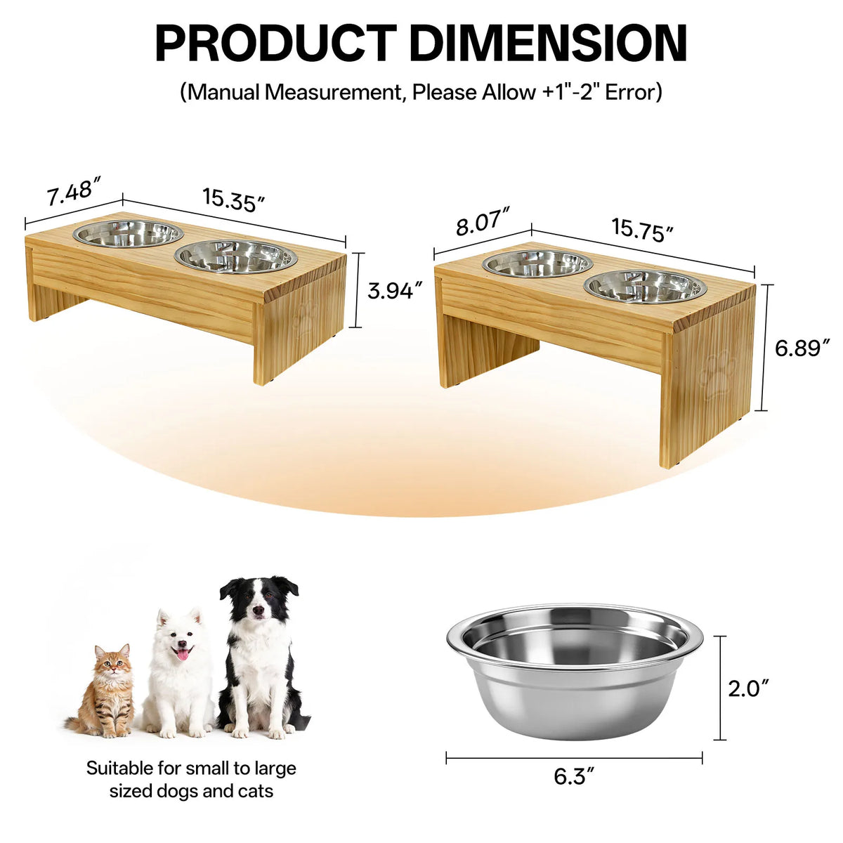 Wooden Elevated Dog Bowls for Large Dogs - view 3