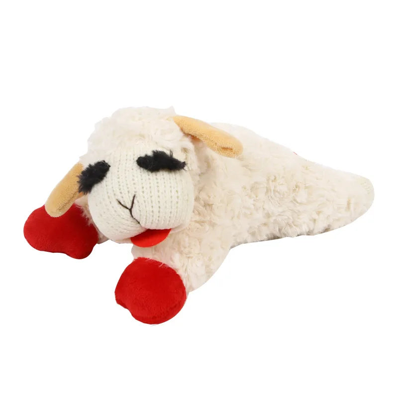 Squeaky Lamb Plush Dog Toy - view 7