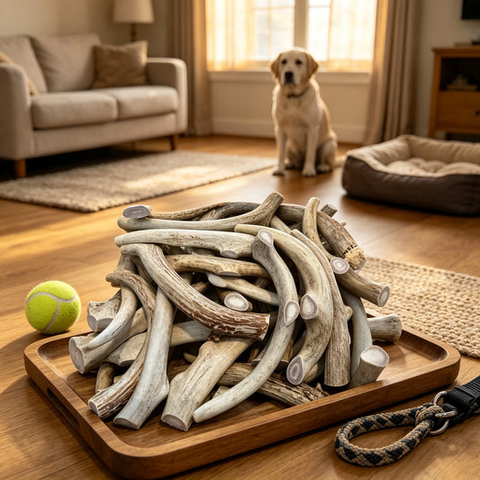 Natural Deer Antler Dog Chews 1 lb
