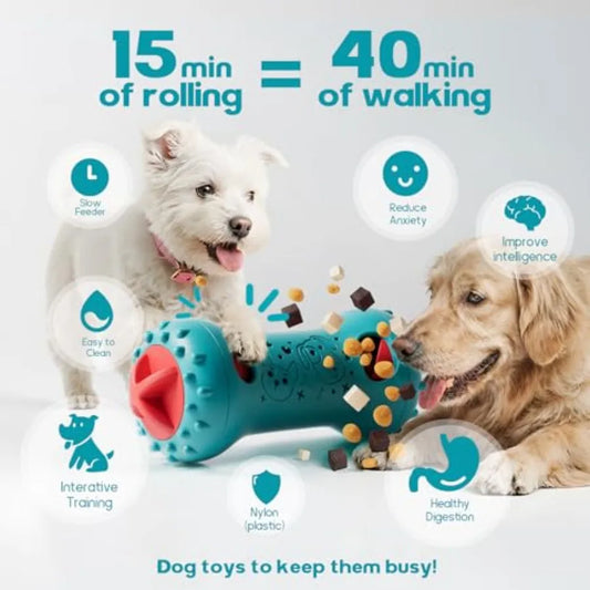 Interactive Dog Toys, Adjustable Treat Dispensing