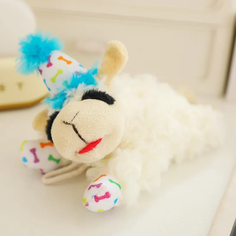Squeaky Lamb Plush Dog Toy - view 6