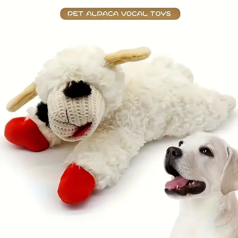 Squeaky Lamb Plush Dog Toy - view 2