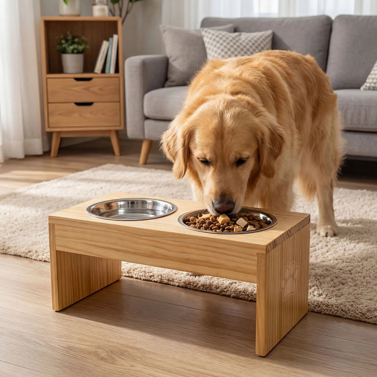 Wooden Elevated Dog Bowls for Large Dogs - view 6