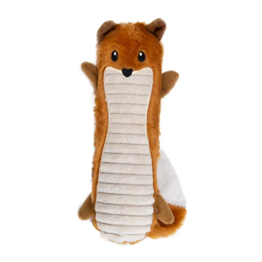Stuffing-Free Fox Squeaky Dog Toy