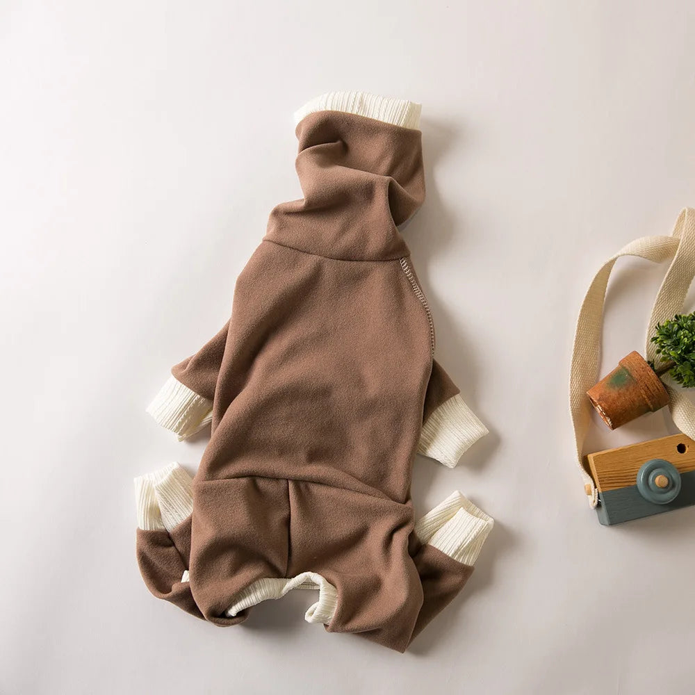 High Neck Fleece Jumpsuit for Large Dogs - view 9