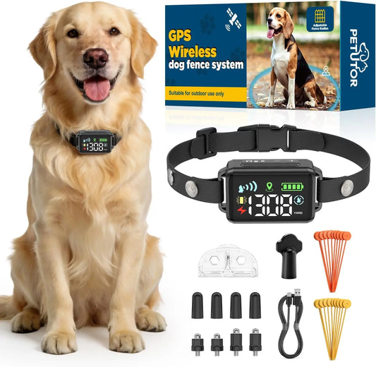 GPS Wireless Dog Fence with 48H Battery Life