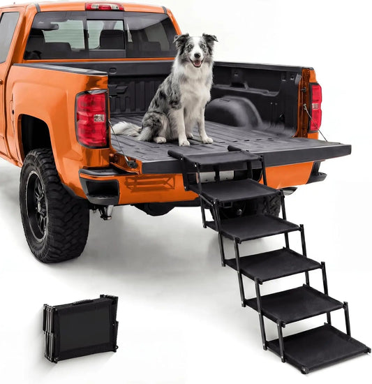 Extra Wide 6-Step Dog Stairs & Ramp