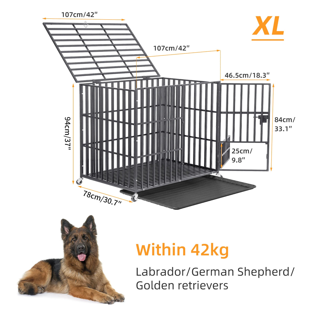 XXL Heavy Duty Dog Crate for Large Dogs - view 7