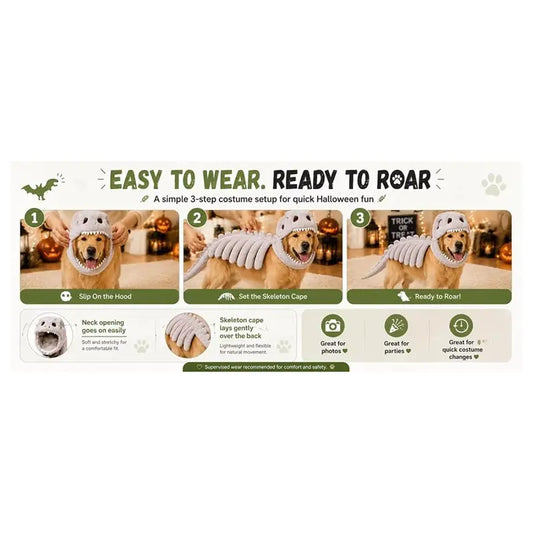 Dinosaur Halloween Outfit for Dogs - view 2