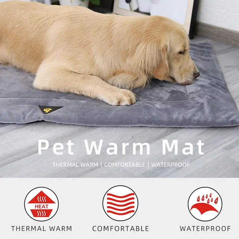 Self-Heating Flannel Dog Bed Mat - view 4