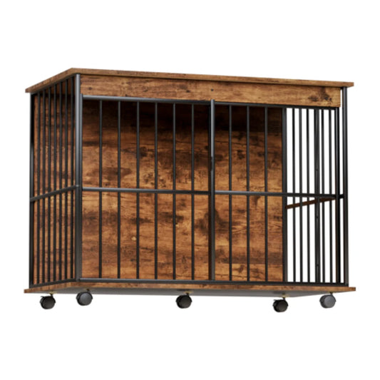 Large Dog Crate Furniture with Sliding Door
