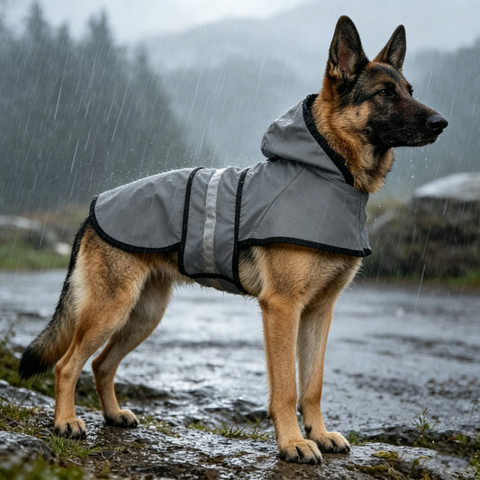 Gray Dog Raincoat for Large Dogs - view 2