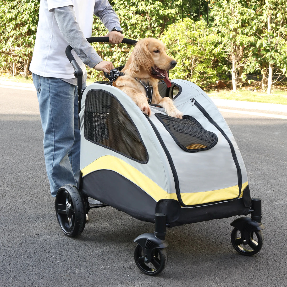 Large 4-Wheel Dog Stroller