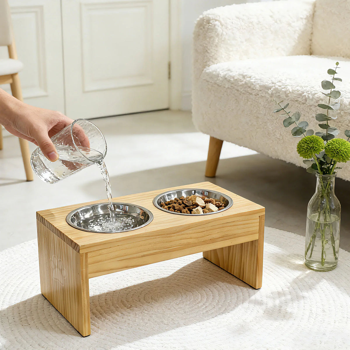Wooden Elevated Dog Bowls for Large Dogs - view 5