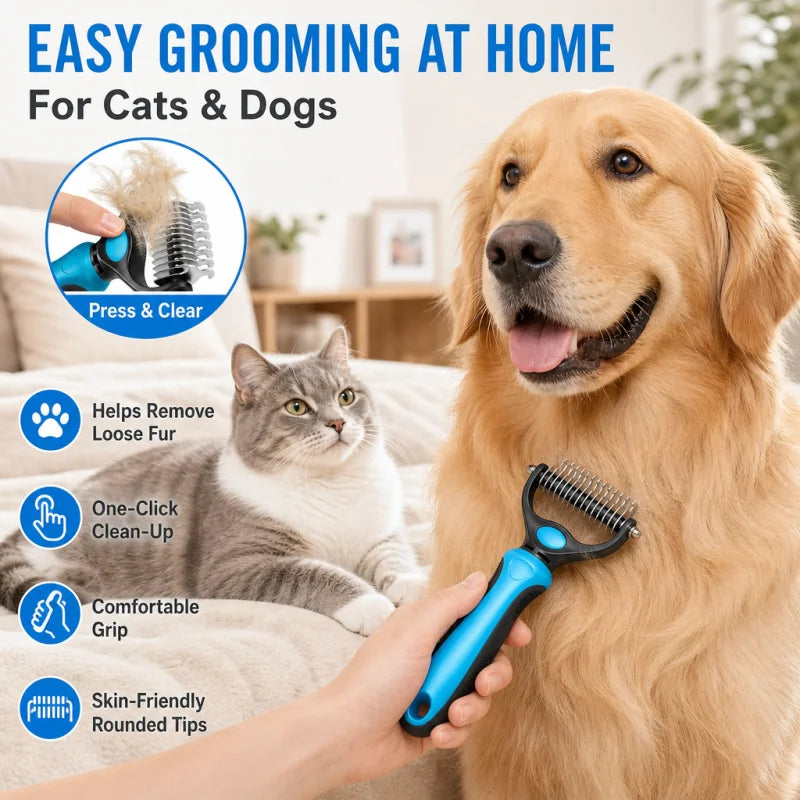 Pet Dematting Comb for Dogs & Cats