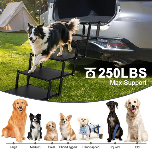 Extra Wide 5-Step Dog Stairs for Large Dogs - view 2