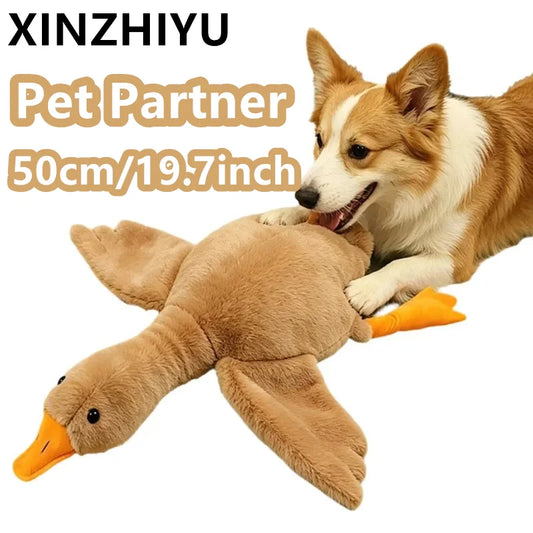 50cm Goose Plush Dog Toy & Pillow