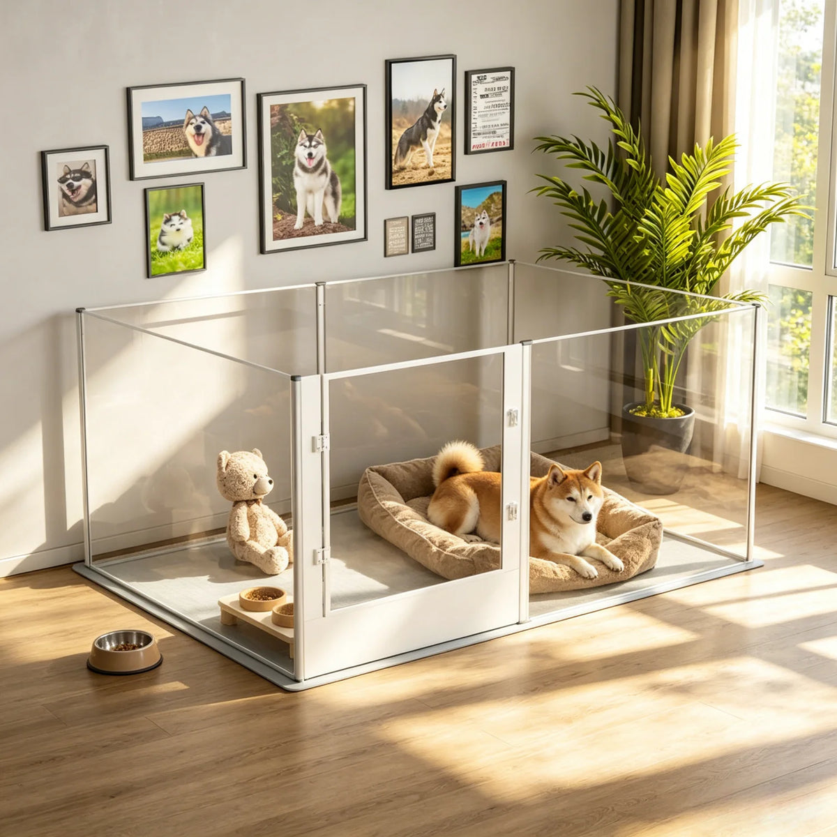 Large Acrylic Dog Playpen Fence for Indoor