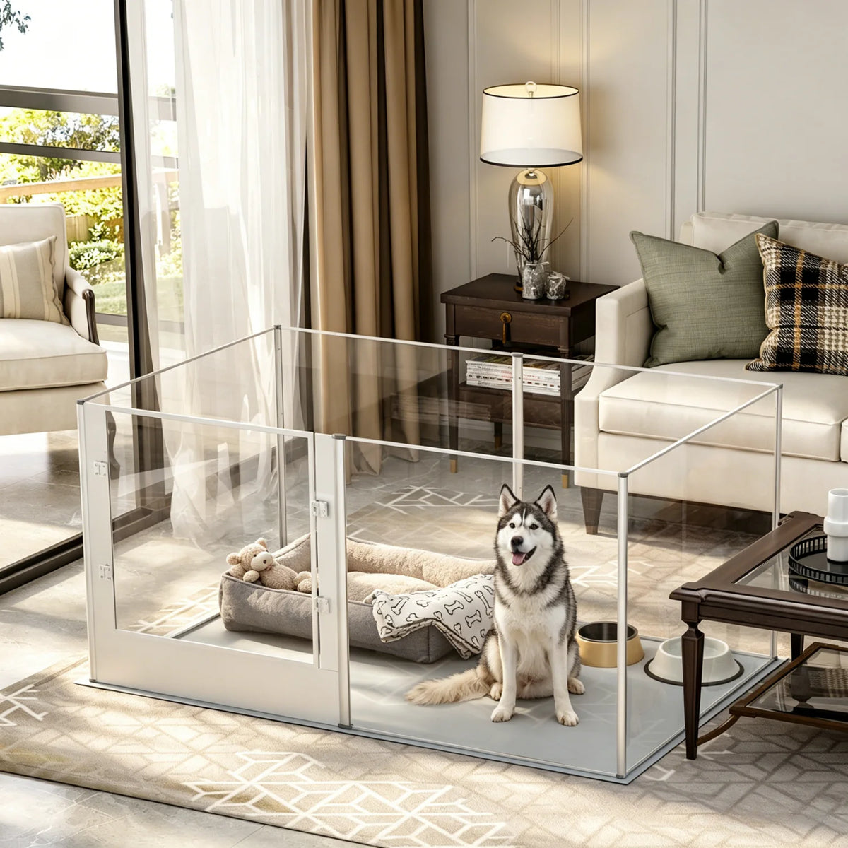 Large Acrylic Dog Playpen Fence for Indoor
