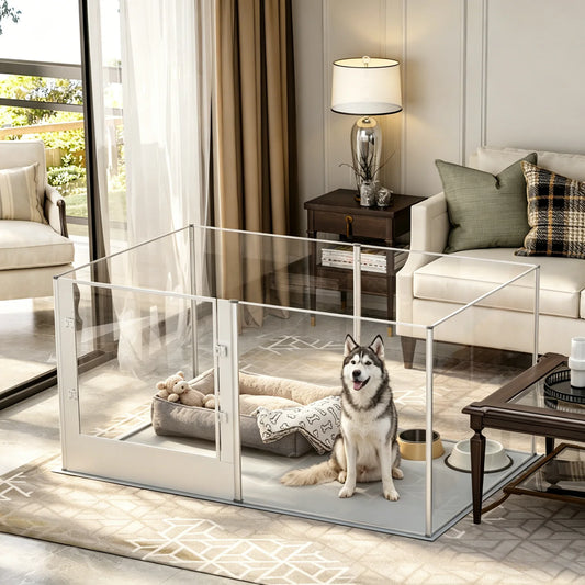 Large Acrylic Dog Playpen Fence for Indoor