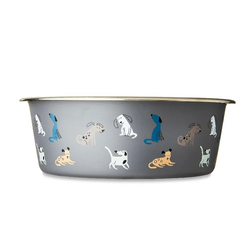 Large 7.5-Cup Stainless Steel Dog Bowl