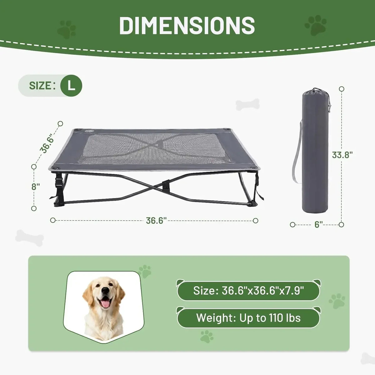 Elevated Cooling Outdoor Dog Bed - view 3