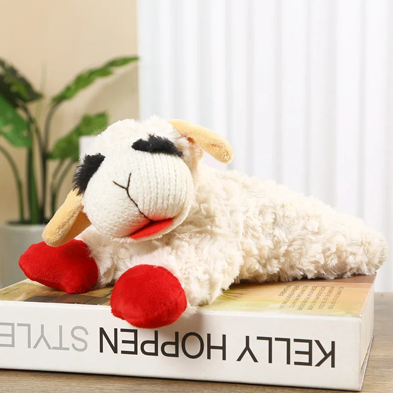 Squeaky Lamb Plush Dog Toy - view 3