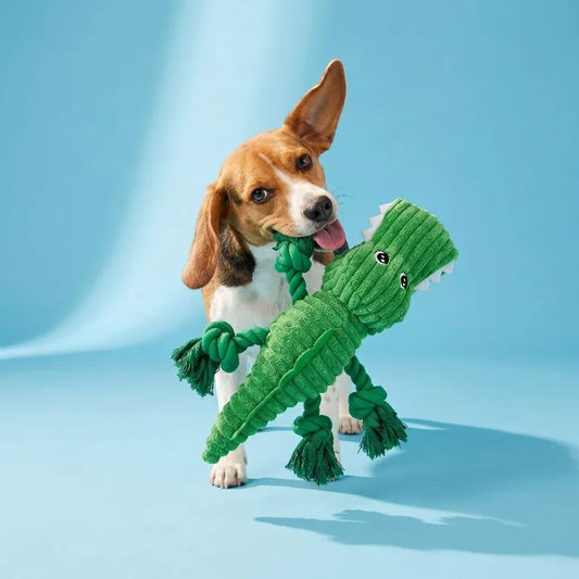 Green Alligator Plush Dog Toy - view 2