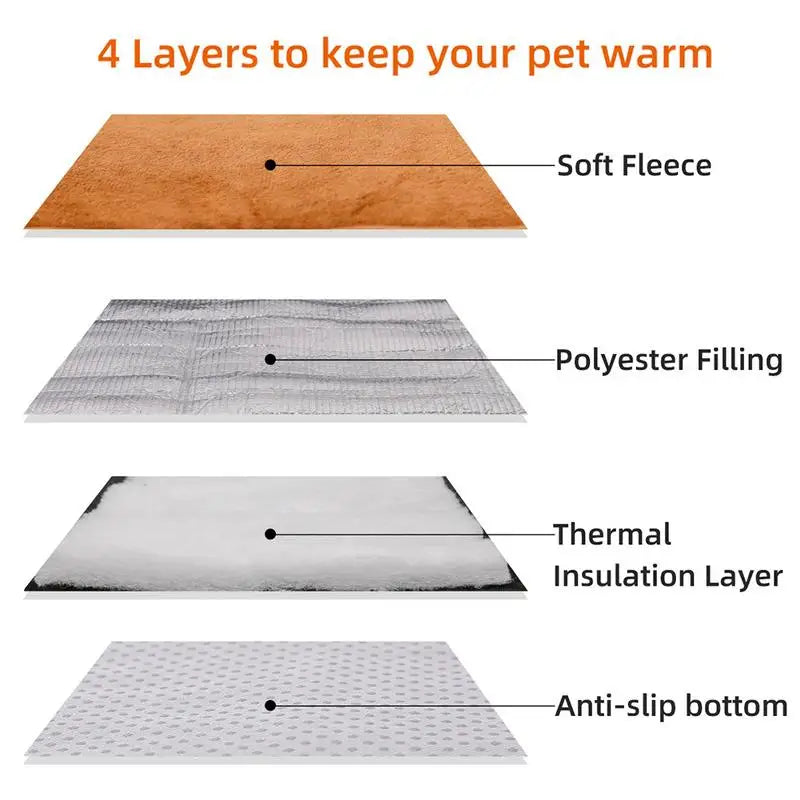 Self-Heating Flannel Dog Bed Mat - view 5