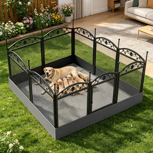 8-Panel Metal Dog Playpen