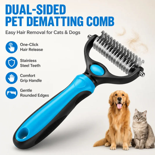 Pet Dematting Comb for Dogs & Cats