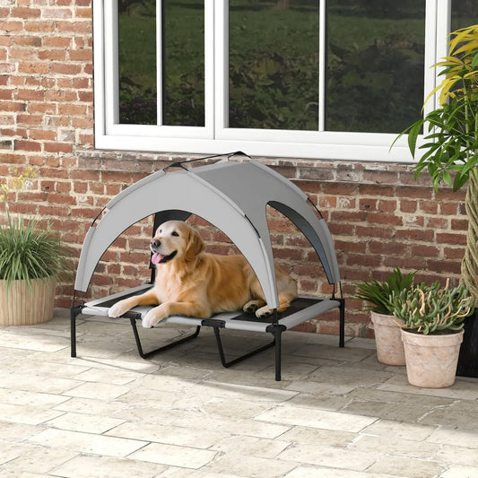 Elevated Dog Cot with Canopy