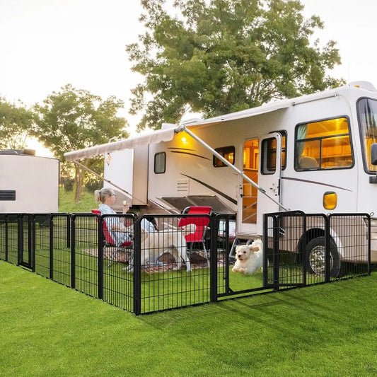 32in 16-Panel Metal Dog Playpen
