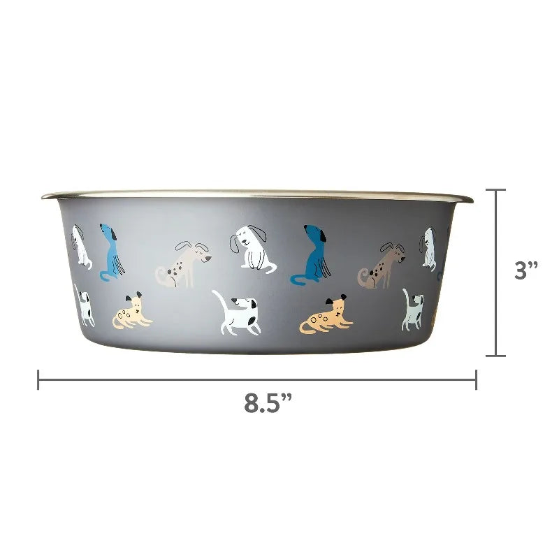 Large 7.5-Cup Stainless Steel Dog Bowl - view 4