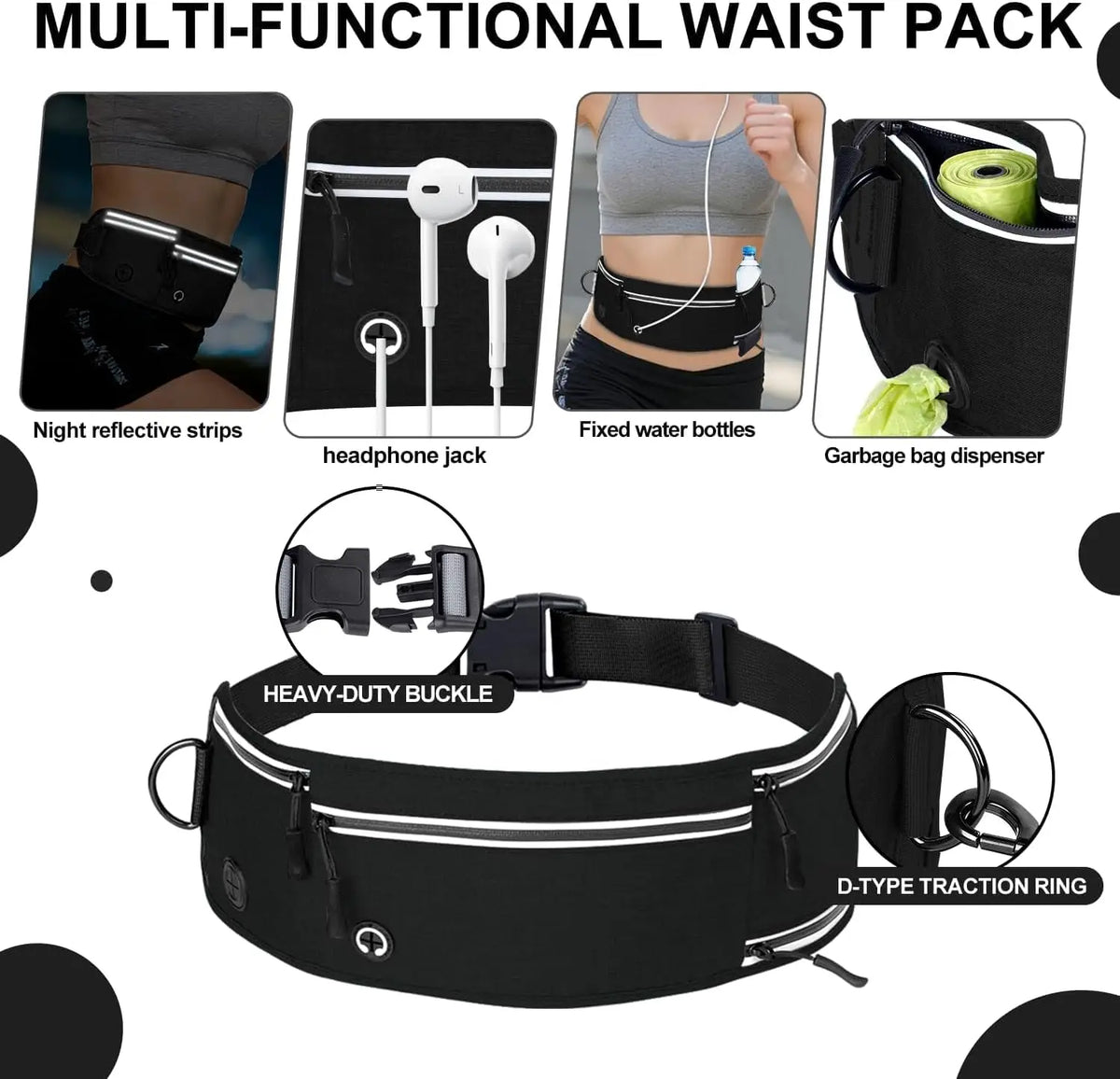 Hands-Free Waist Belt Dog Leash - view 2