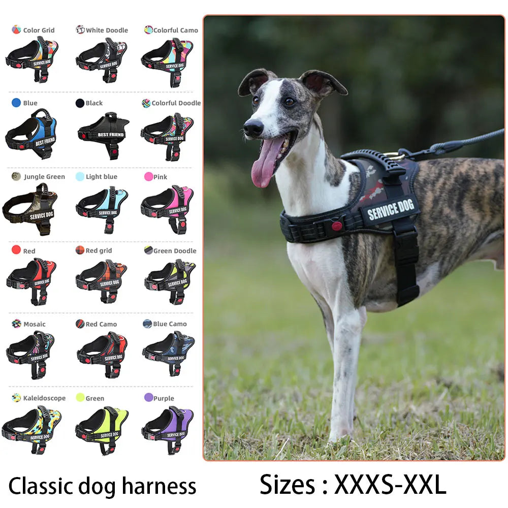 Customizable No Pull Dog Harness Vest
